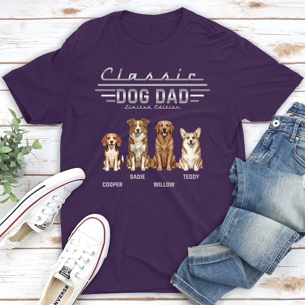 Custom Christmas & Birthday Keepsake Gift • Classic Dog Dad - Personalized Shirt - Classic Tee