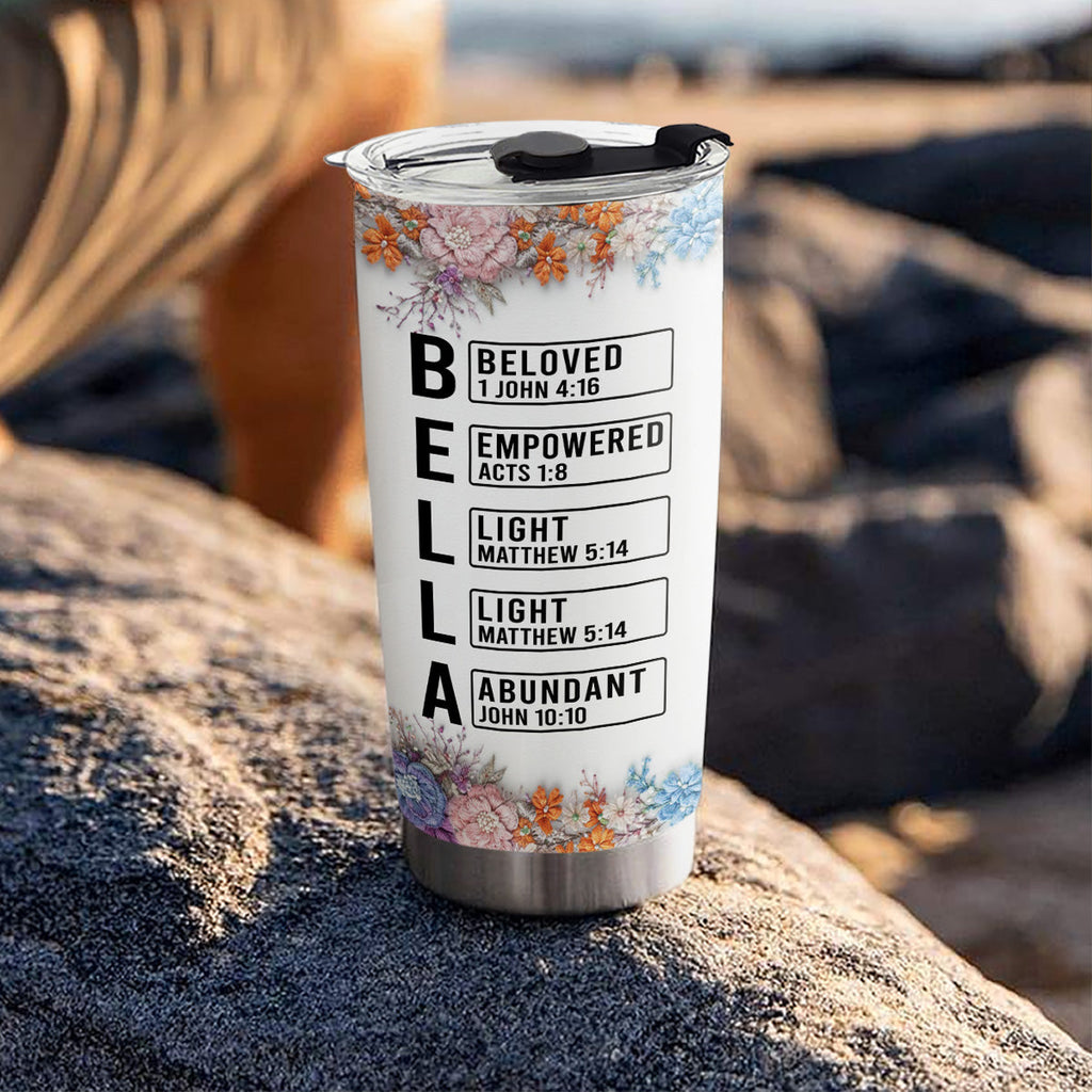 Custom Christmas Birthday Gifts For Granddaughter, Daughter • Words Of Promise - Personalized Tumbler