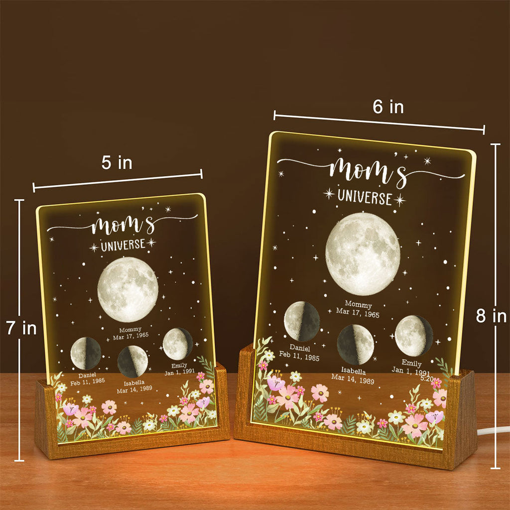 Custom Mother's Day Gift for Mom Grandma • Momma Love Brighter Than Moon - Personalized Night Light