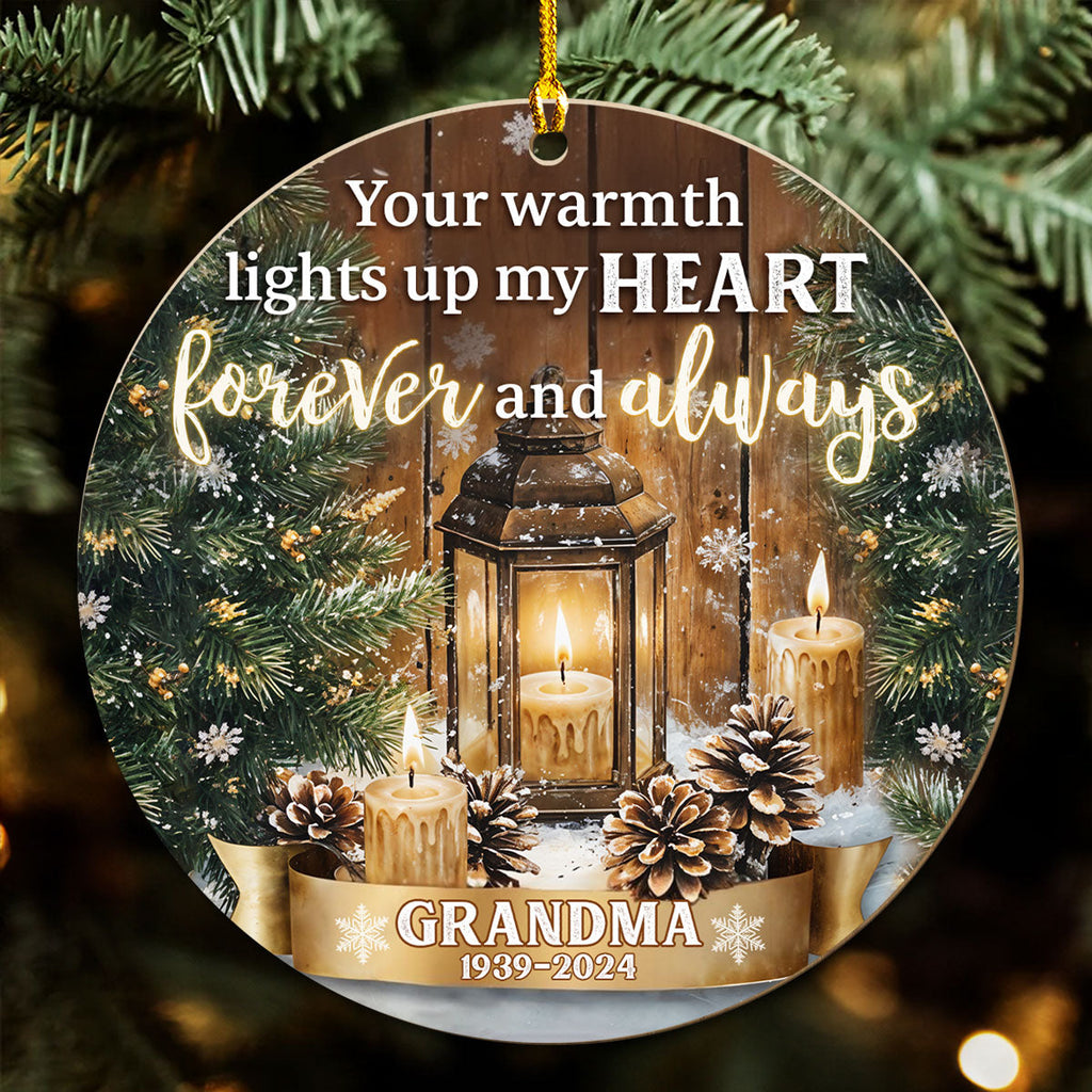 Custom Family Ornament, Christmas Gift for Family Members •  Your Light Will Always Shine In My Heart - Personalized Wood Ornament