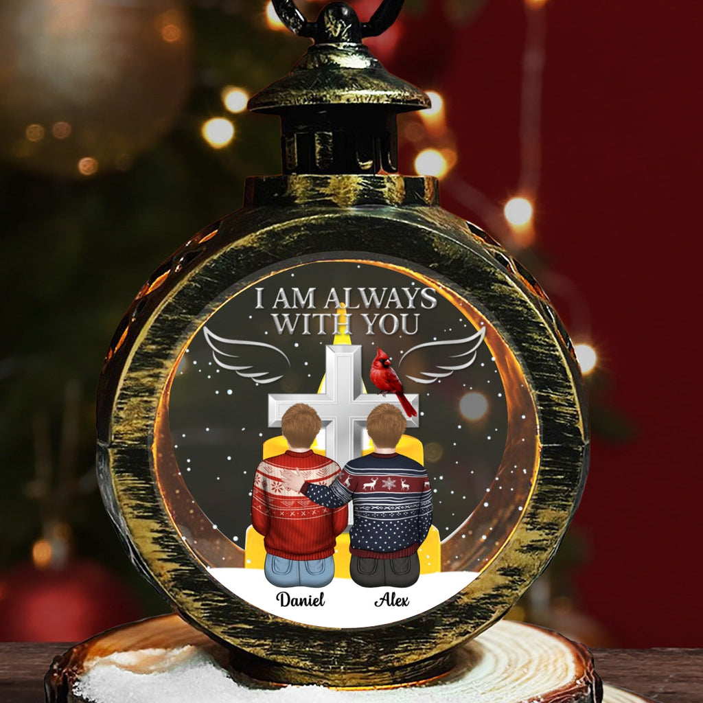 Custom Family Christmas Gifts, Holiday Decor • Always Beside You - Personalized Christmas Lantern