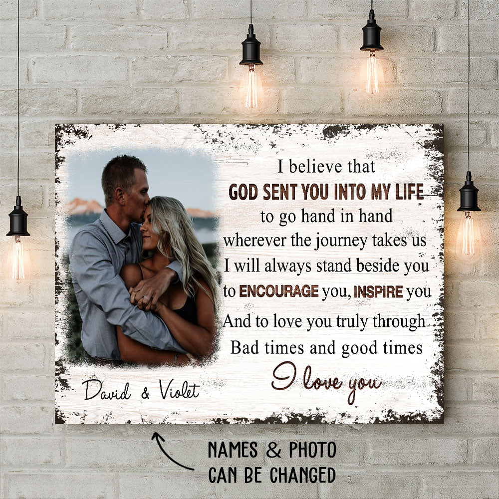 Go Hand In Hand - Personalized Photo Canvas Print