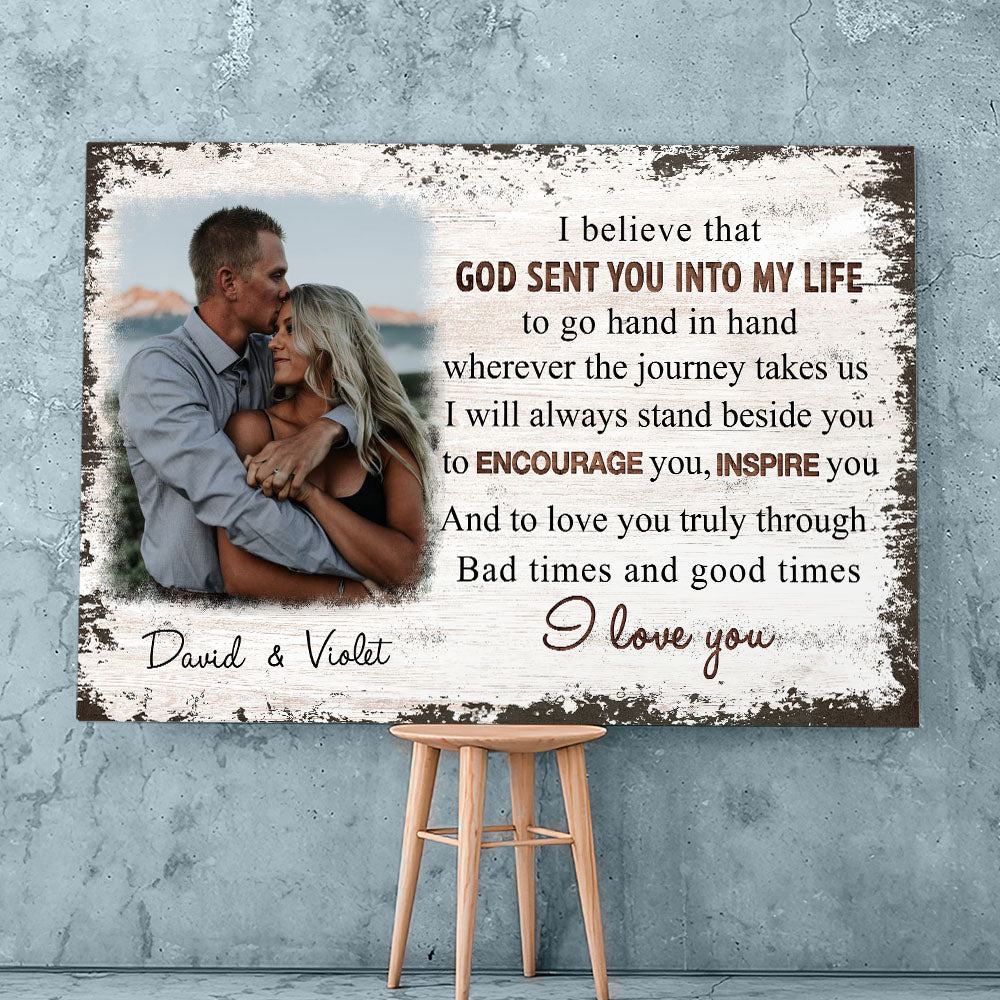 Go Hand In Hand - Personalized Photo Canvas Print