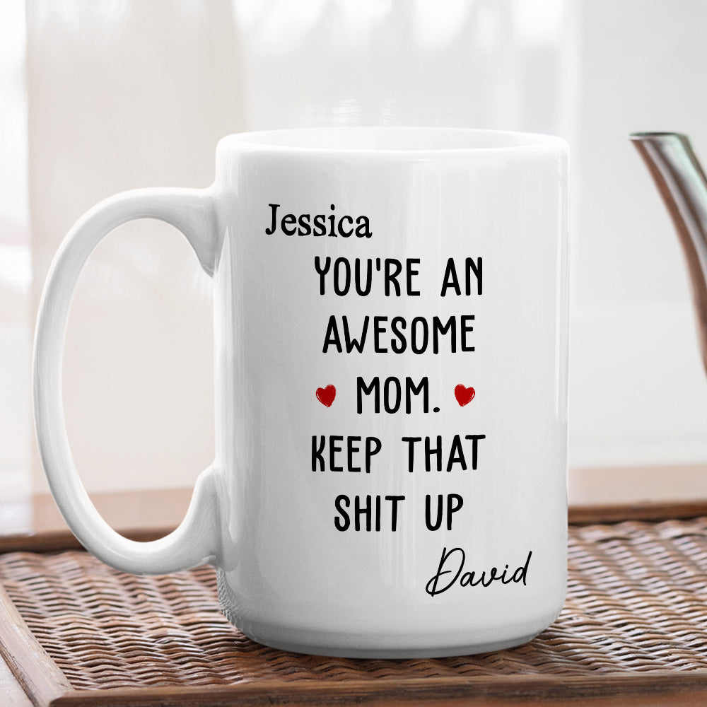 Custom Mother's Day Gift for Mom & Grandma • Amazing Mom Keep The Vibe - Personalized Coffee Mug