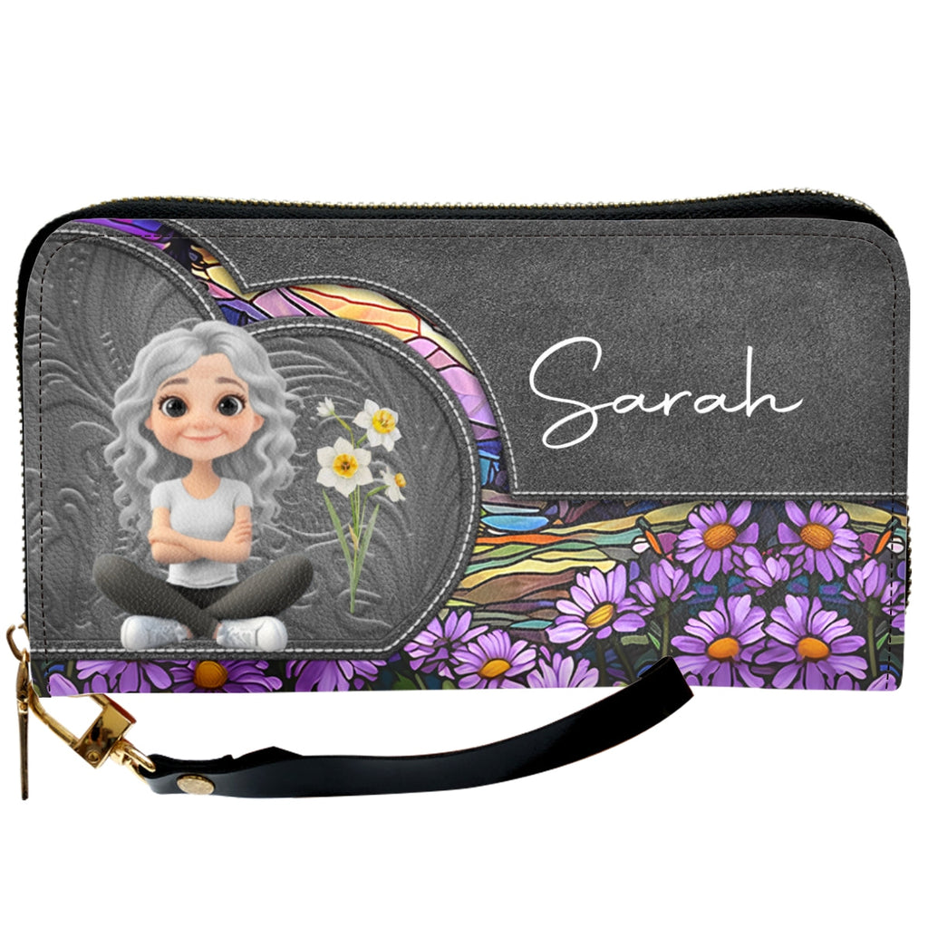 Birth Month Girl - Personalized Leather Wallet