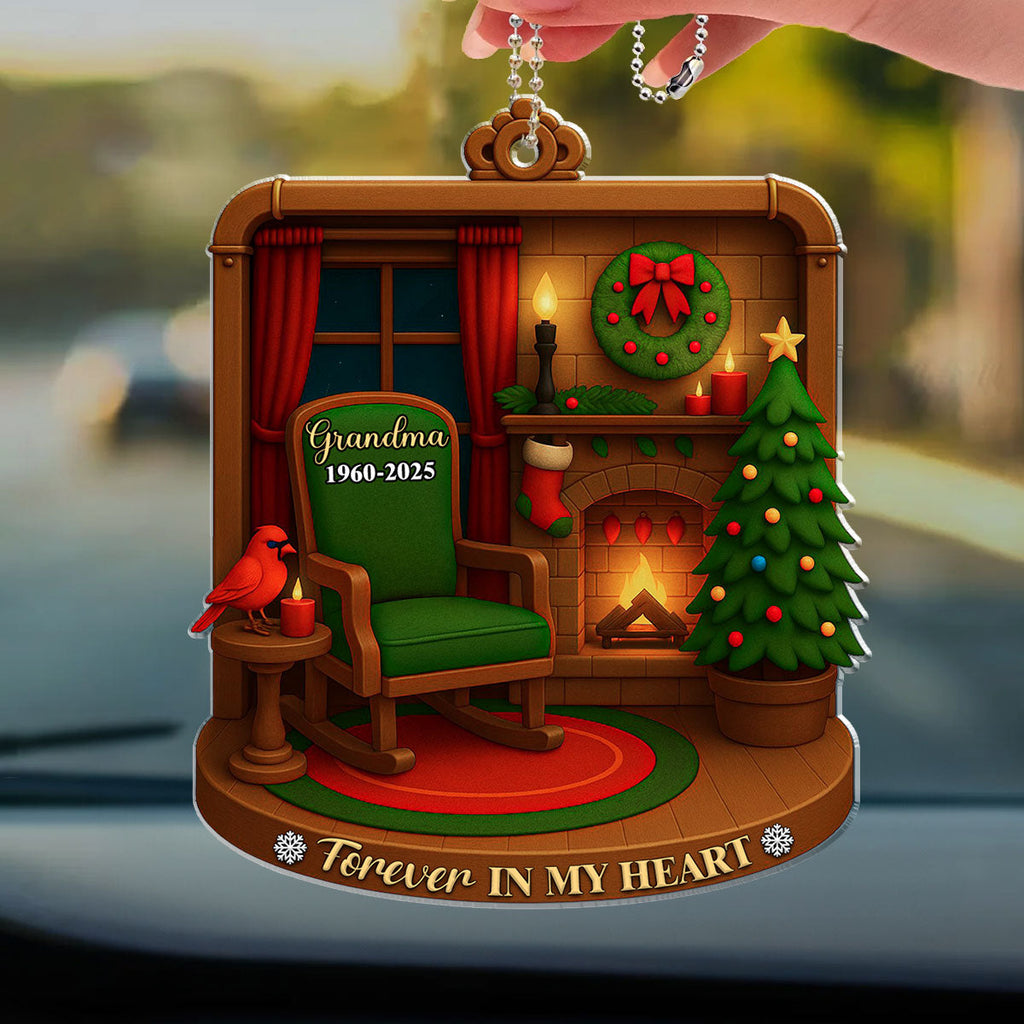 Forever In Our Heart - Personalized Car Ornament