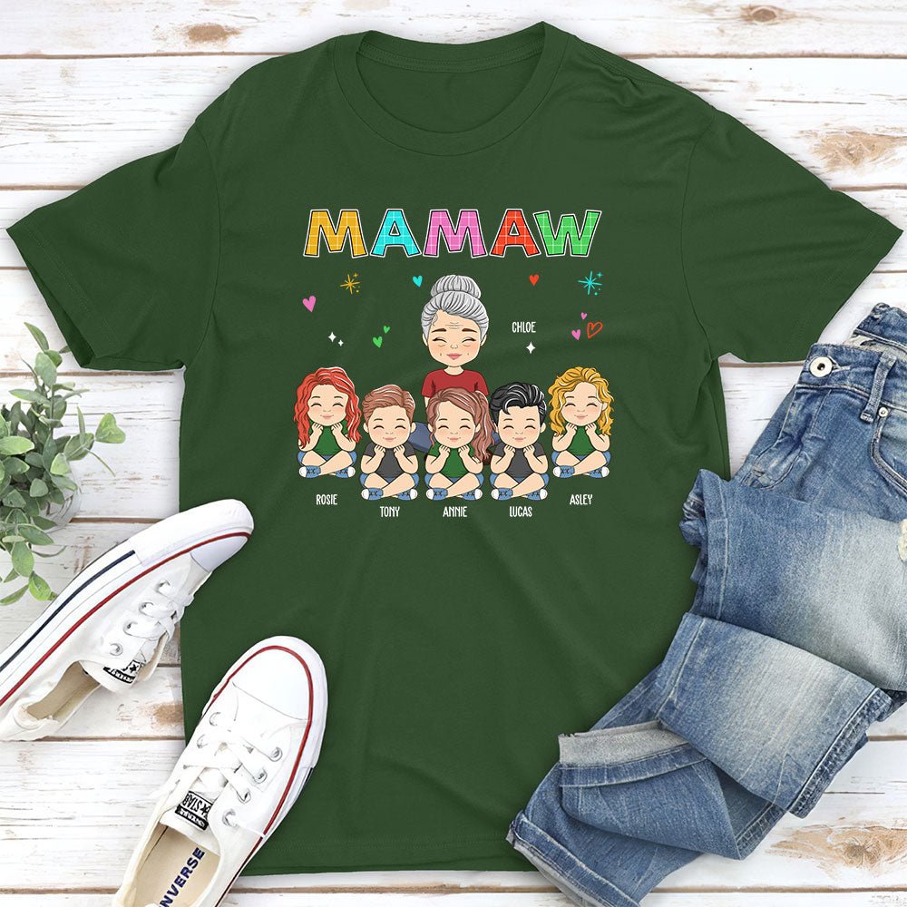 Custom Christmas & Birthday Gift for Grandma • Grandma Colorful - Personalized Unisex T-shirt