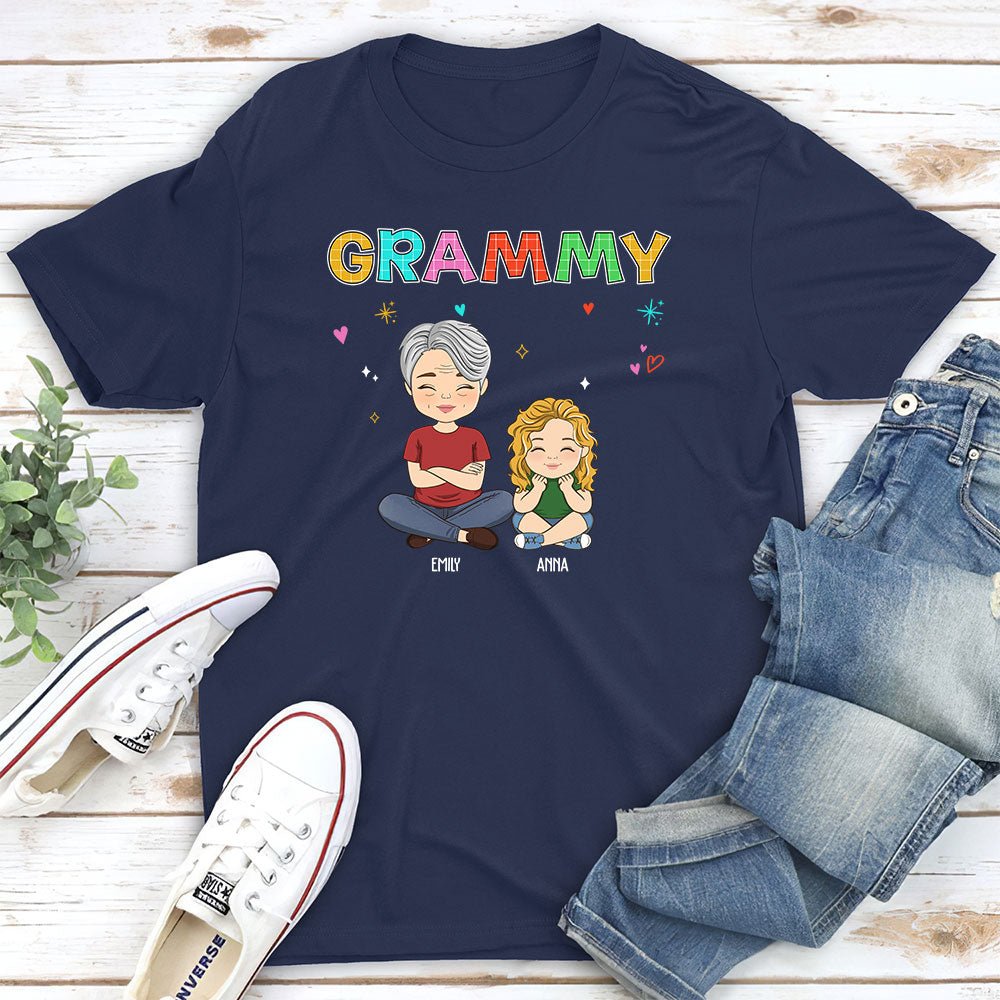 Custom Christmas & Birthday Gift for Grandma • Grandma Colorful - Personalized Unisex T-shirt