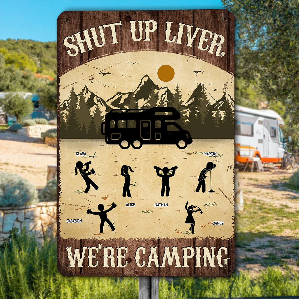 Custom Home & Wall Decor, Birthday & Christmas Gift • Campfire Lit Liver Not Ready - Personalized Metal Sign