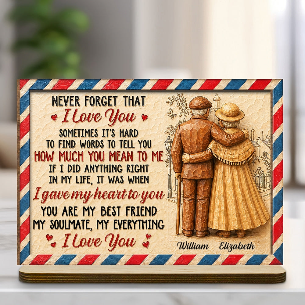Custom Couple's Decor, Anniversary & Wedding Gift • You Are Mine - Personalized 2-Layer Wood Plaque With Flat Base