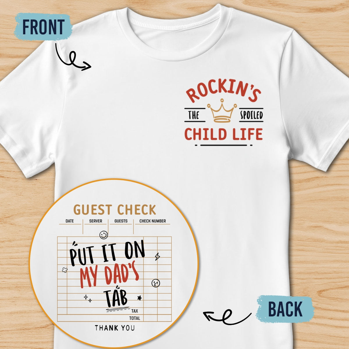 Custom Christmas & Birthday Keepsake Gift • Shopping Sponsored By Dad - Personalized Shirt