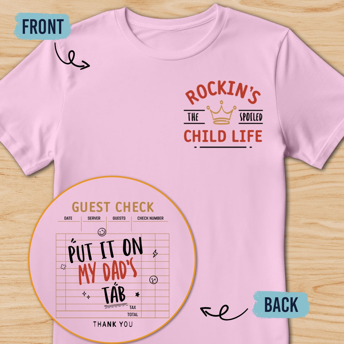 Custom Christmas & Birthday Keepsake Gift • Shopping Sponsored By Dad - Personalized Shirt