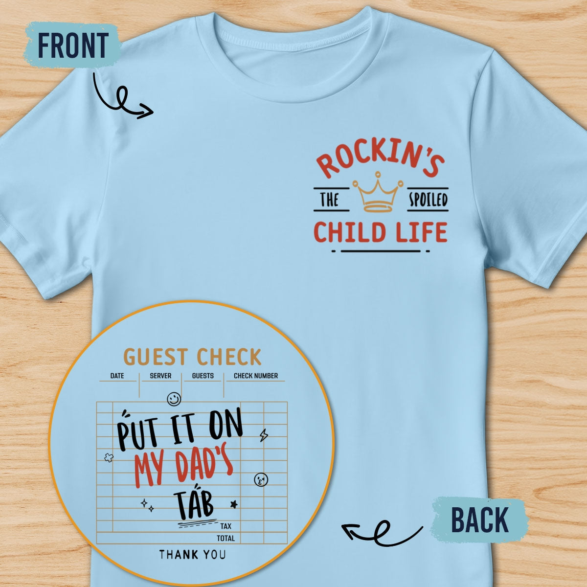 Custom Christmas & Birthday Keepsake Gift • Shopping Sponsored By Dad - Personalized Shirt