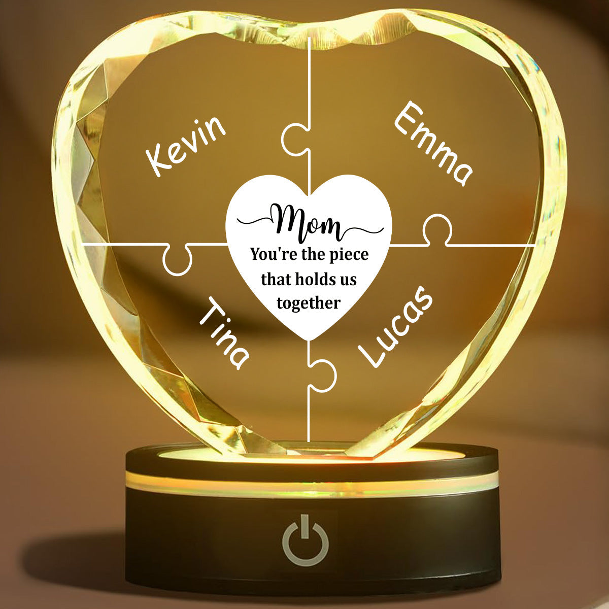 Hold Us Together - Personalized Crystal Led Light
