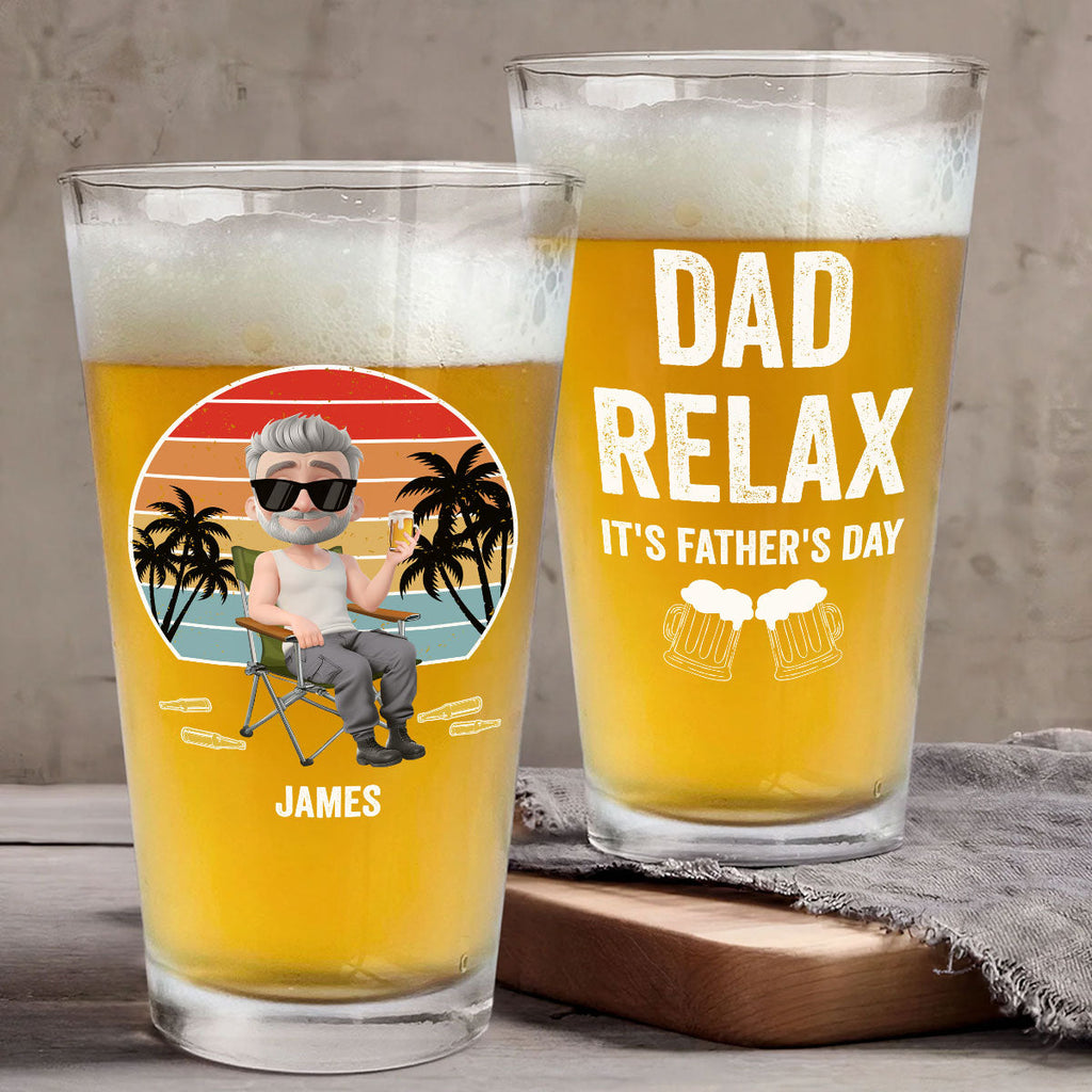 Daddy Relax - Personalized Beer Glass