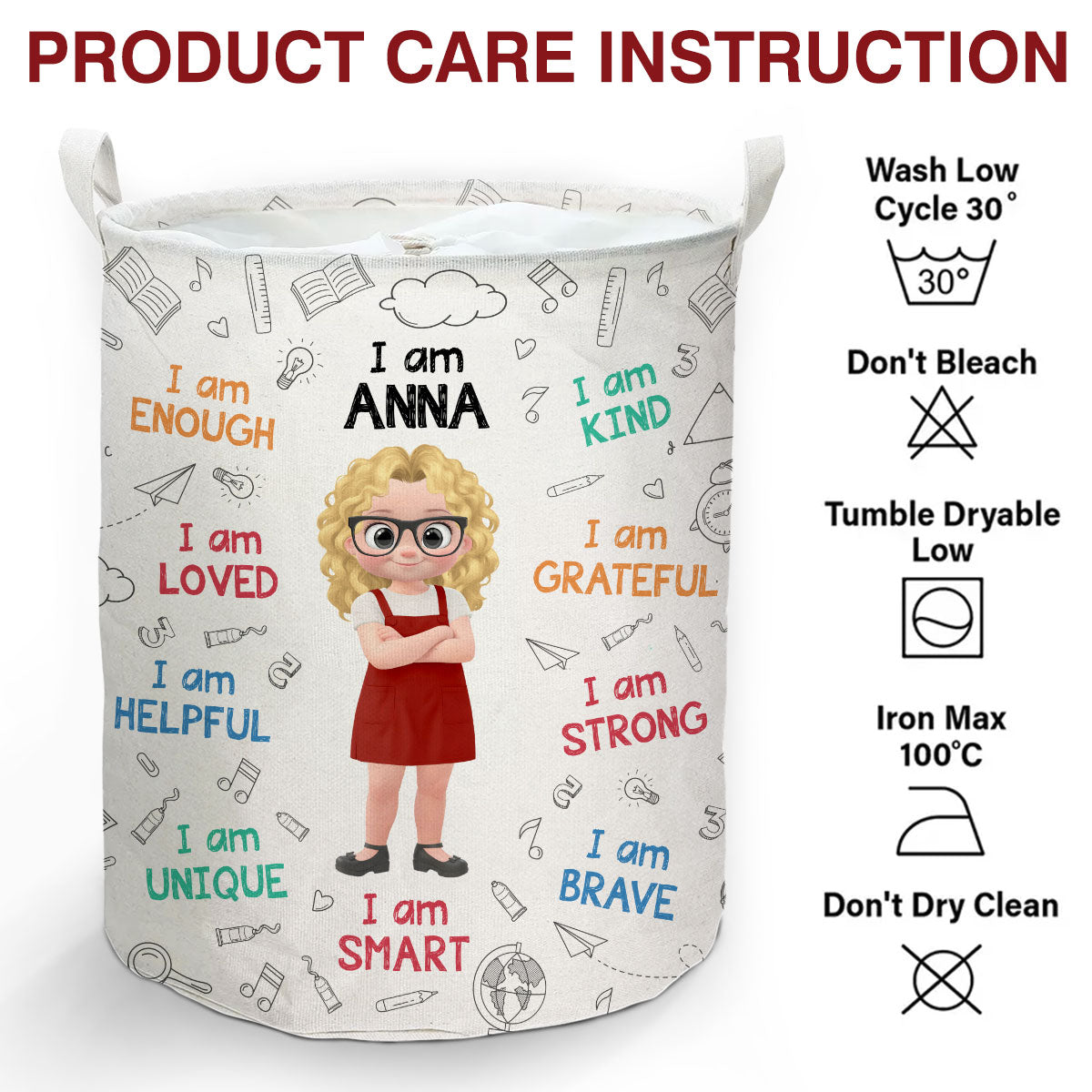 I Am Grateful - Personalized Basket