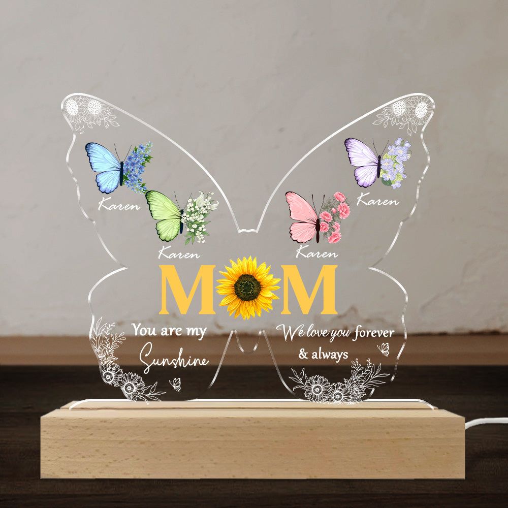 Custom Mother's Day Gift for Mom Grandma • Your Love Is Our Sunshine - Personalized LED Light