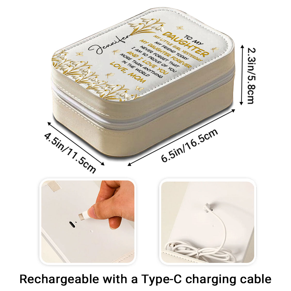 The Most Beautiful Chapters - Personalized Jewelry Box With LED Mirror