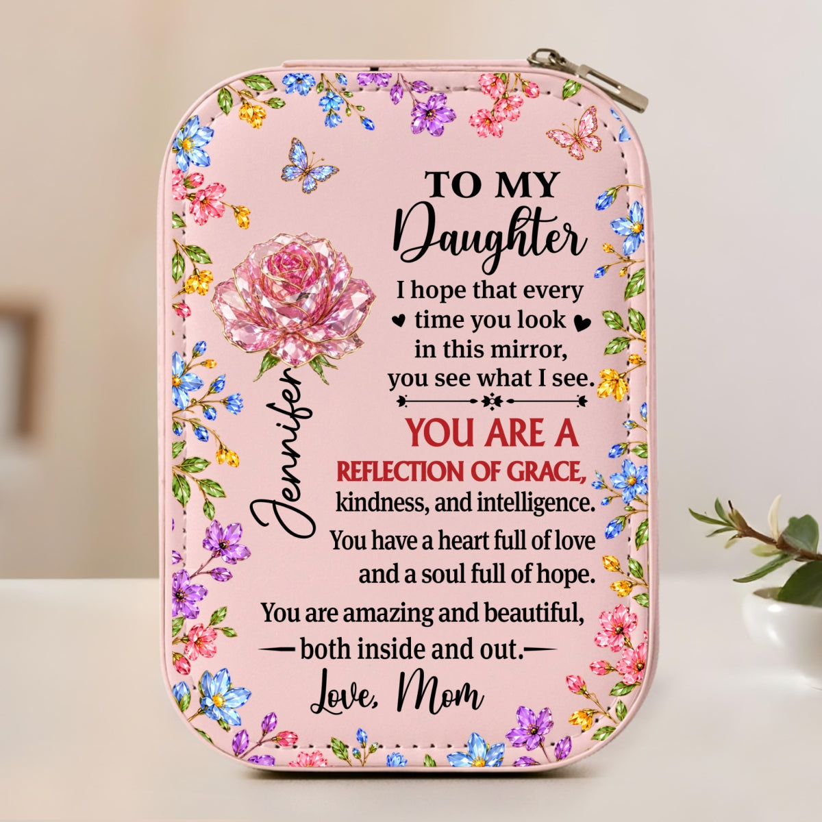 Reflection Of Grace - Personalized Jewelry Box With LED Mirror