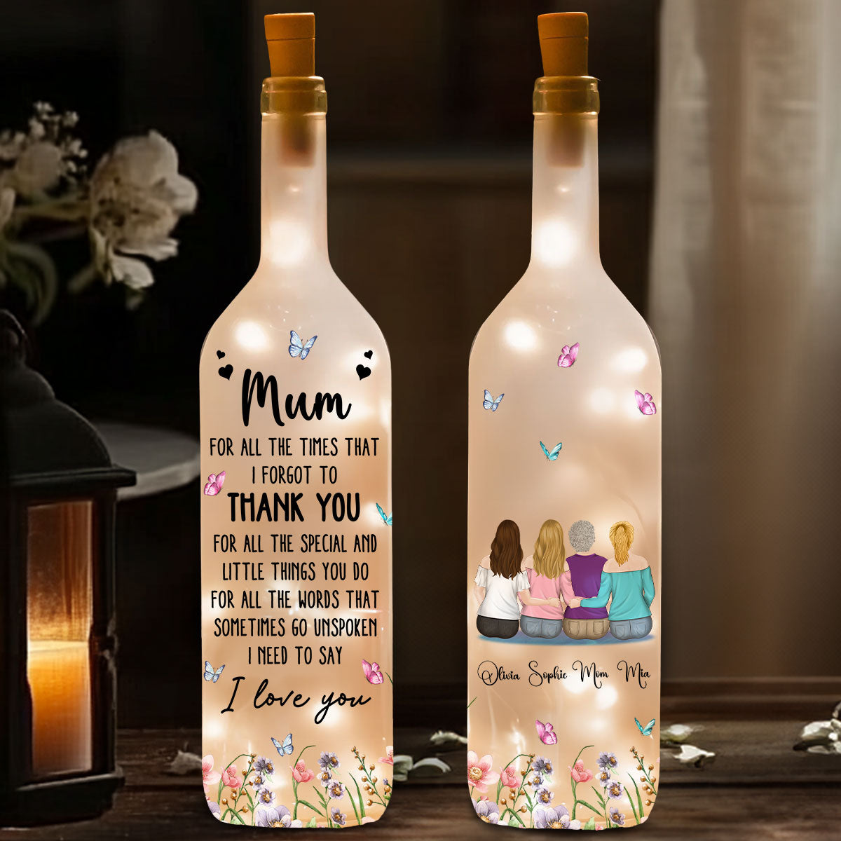 I Need To Say I Love You Mom - Personalized Bottle Lamp