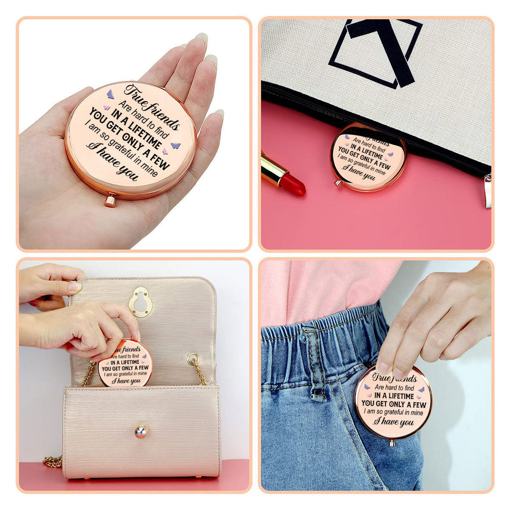 True Friends - Personalized Compact Mirror