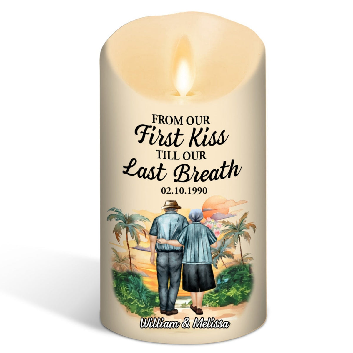 From Our First Kiss - Personalized LED Candle