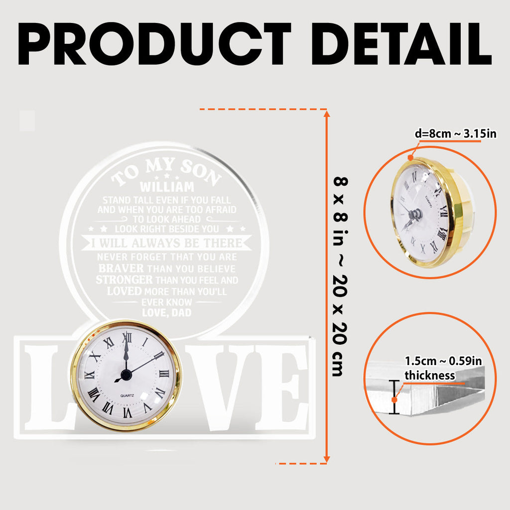 Custom Couple's Decor, Anniversary & Wedding Gift • I Will Always Be There - Personalized Acrylic Desk Clock Plaque