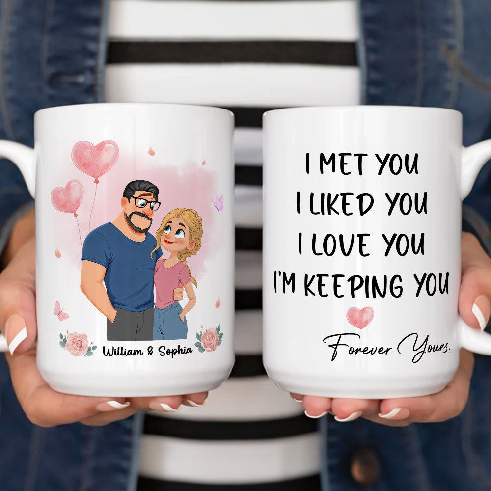 Custom Anniversary Keepsake Gifts For Couple • Keeping You No Refunds - Personalized Coffee Mug