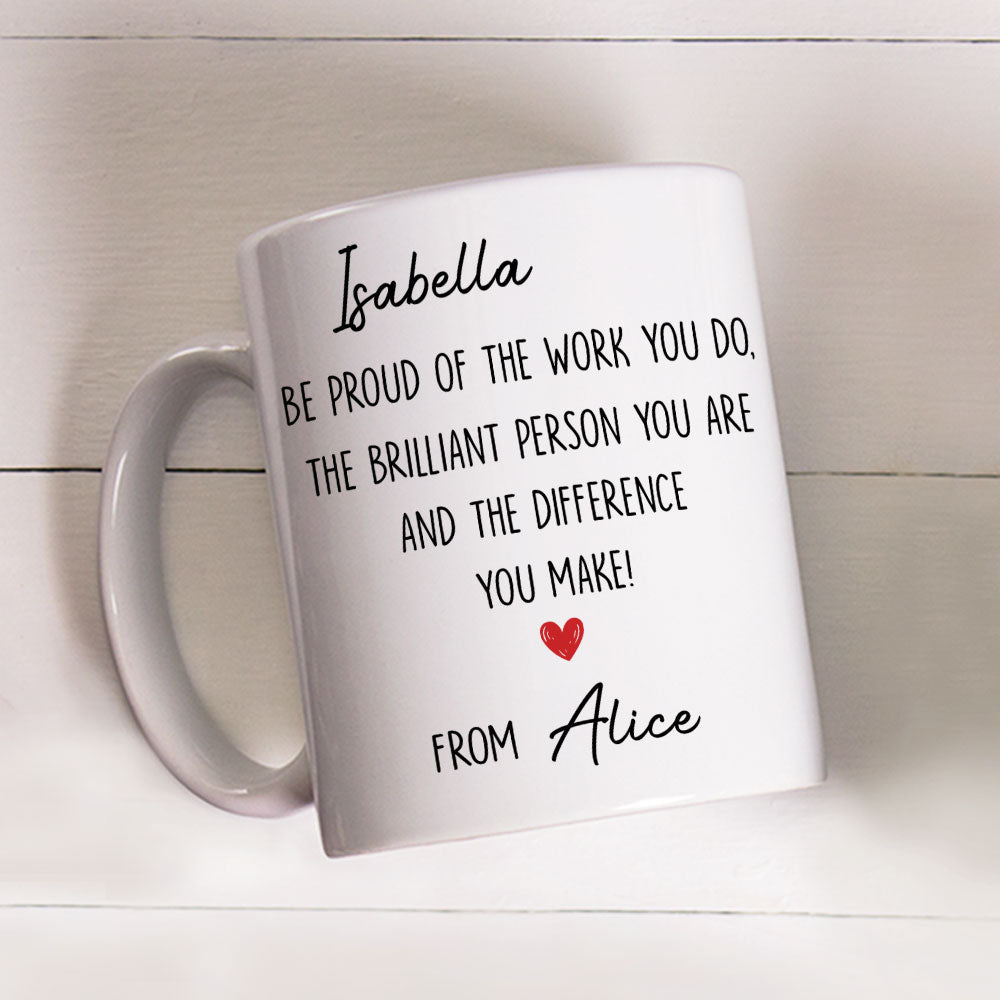Custom Coworker, Christmas & Birthday Team Appreciation Gift • Be Proud Of Who You Are - Personalized Coffee Mug