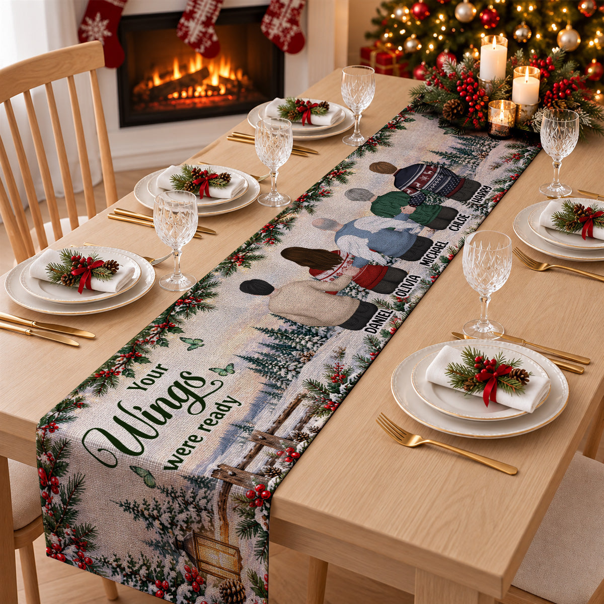 Always With Us - Personalize Table Runner