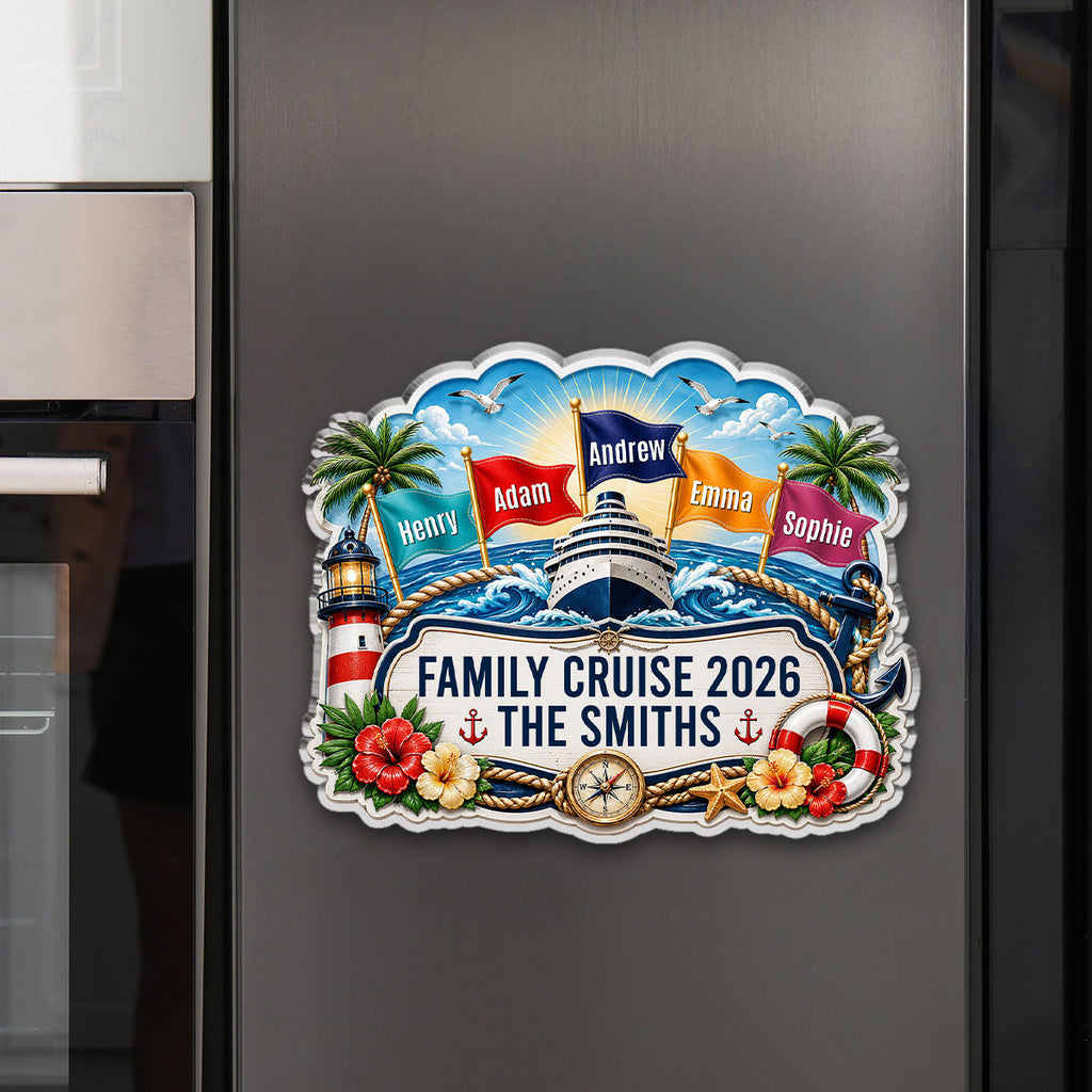 Family Cruise - Personalized Acrylic Magnet