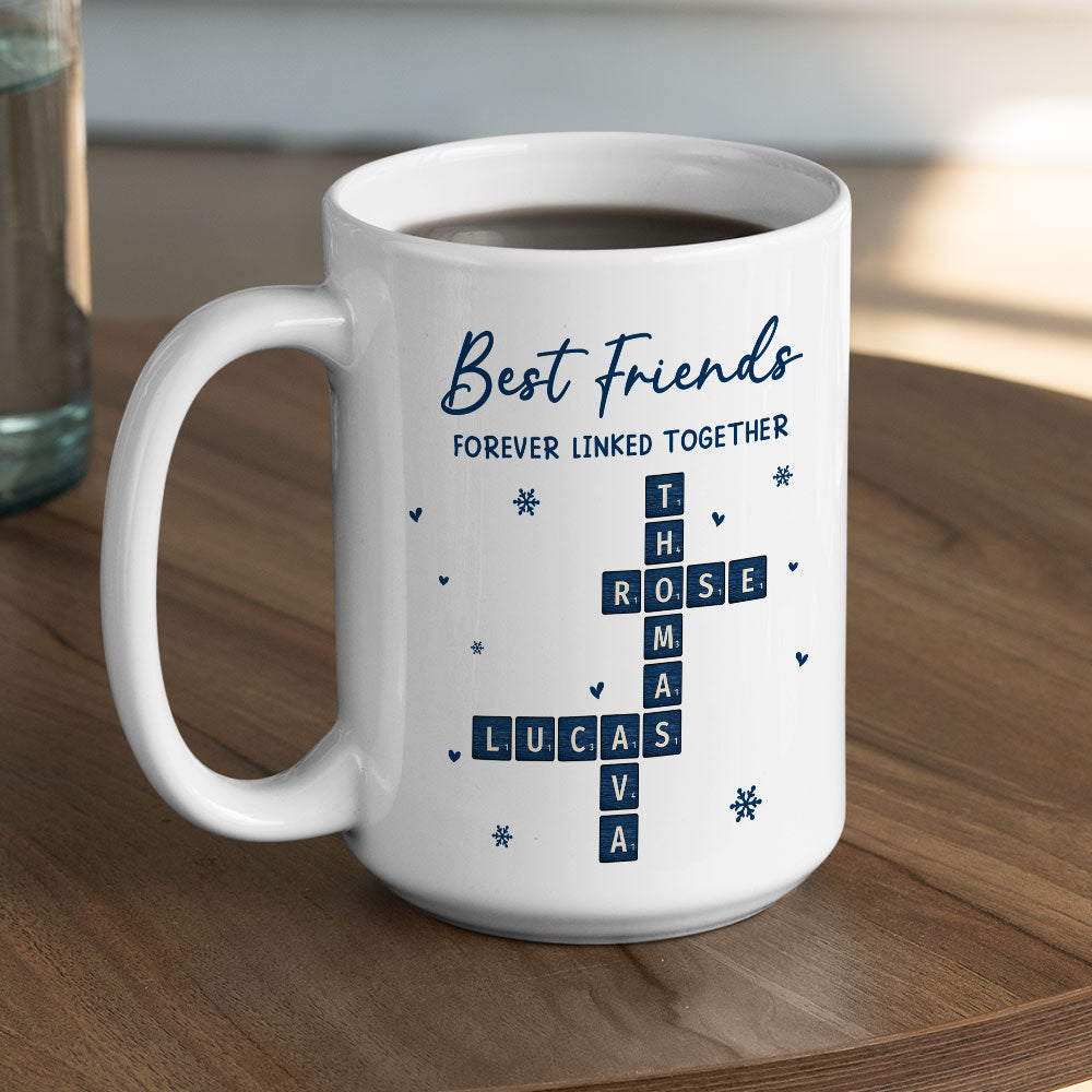 Custom Best Friend, Christmas & Birthday Friendship Keepsake Gift • Bound By Memories And Laughter - Personalized Coffee Mug
