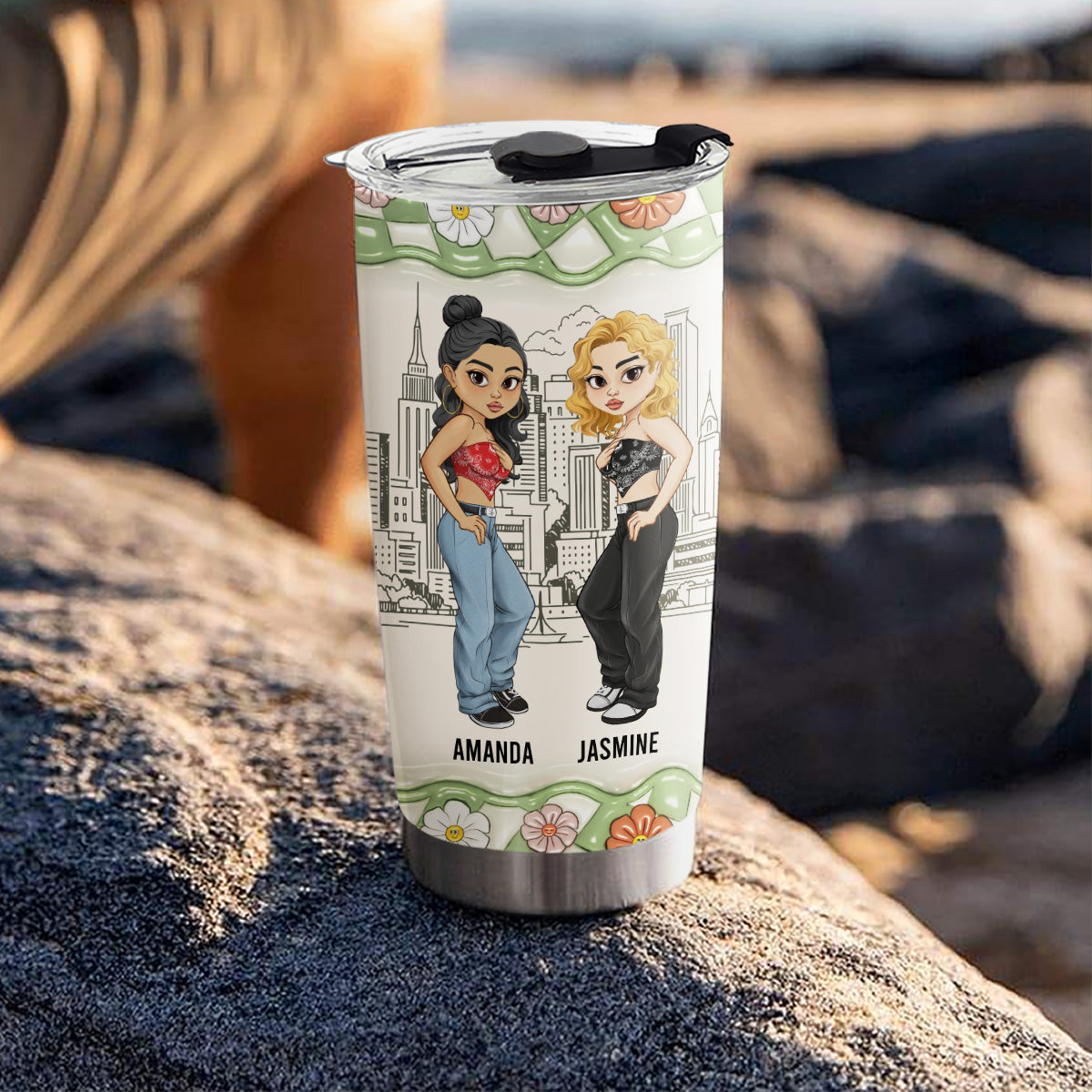 Custom Christmas Birthday Gifts For Best Friend • Y2K Bestie - Personalized 3D Inflated Effect Tumbler