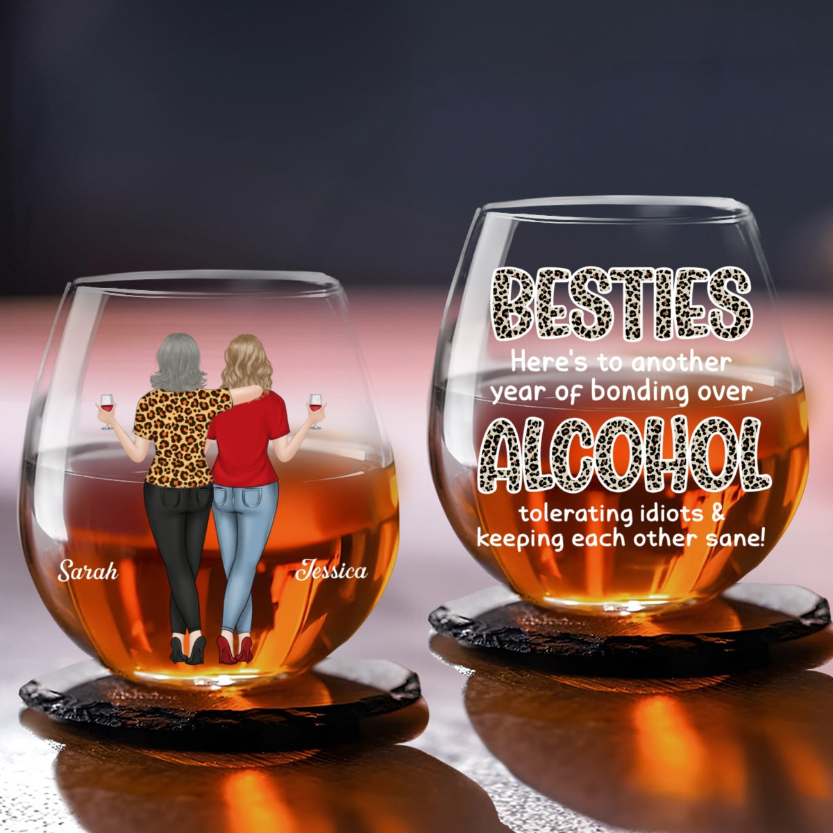 Alcohol Tolerating - Personalized Wine Glass