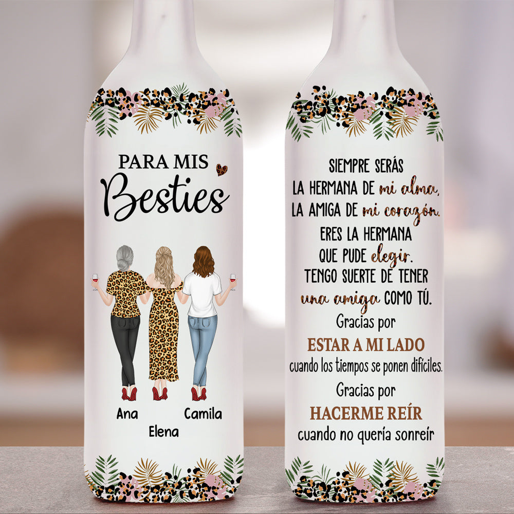Eres Mi Hermana Del Alma – Lámpara De Botella Personalizada