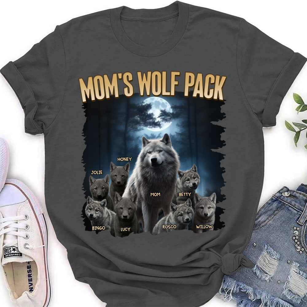 Custom Christmas & Birthday Gift for Mom, Grandma • Mama Wolf Pack - Personalized Shirt