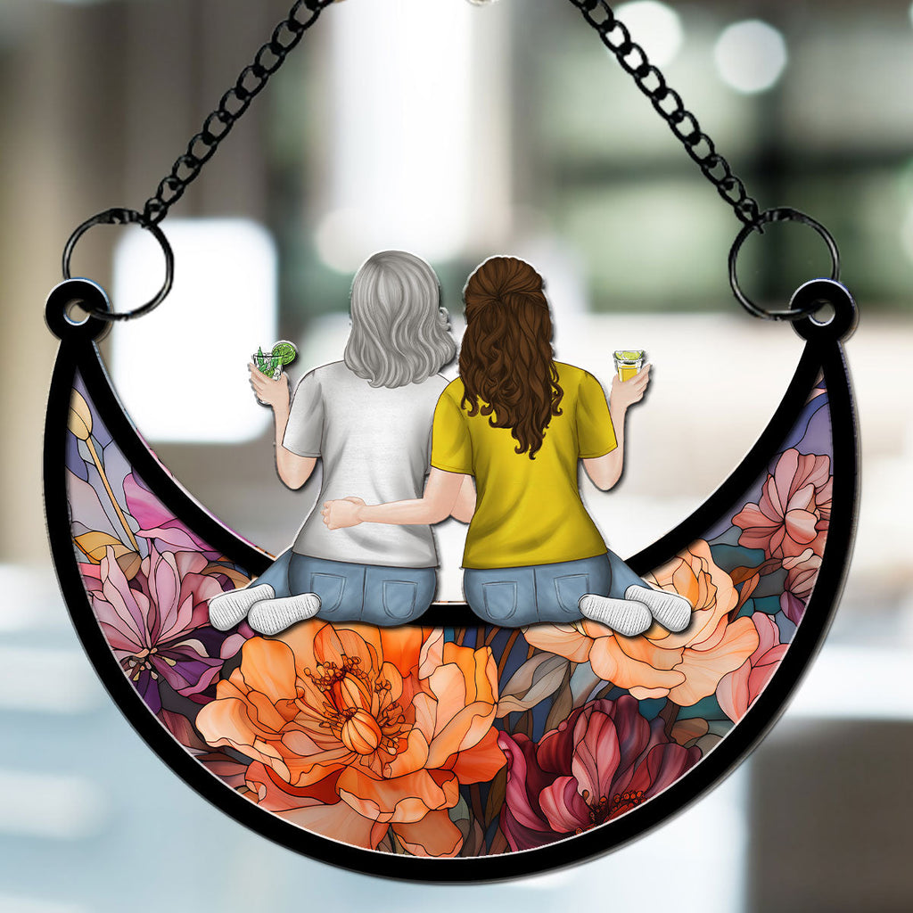 Custom Hanging Decor, Birthday Housewarming Gift • Motherhood Is The Greatest Thing - Personalized Suncatcher