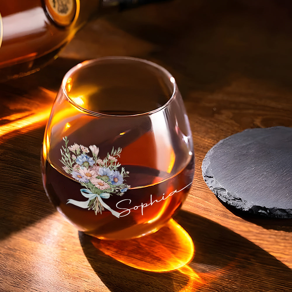 Flowers Do Not Tell They Show - Personalized Wine Glass