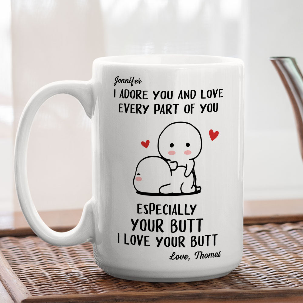 Custom Anniversary Keepsake Gifts For Couple • I Adore You - Personalized Coffee Mug
