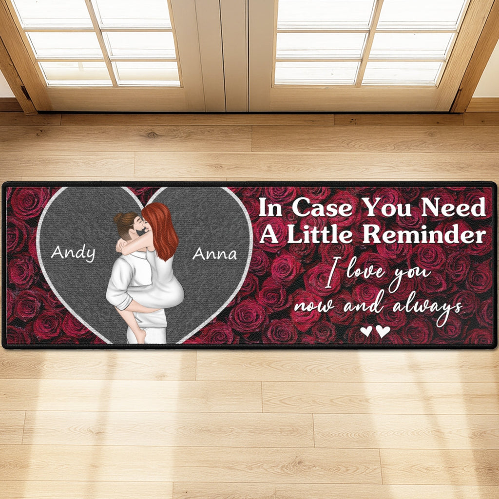 Custom Couple Rug, Anniversary Housewarming Gift For Wife Husband • Love You Now And Always - Personalized Runner Rug