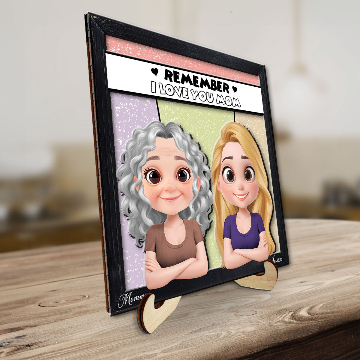 Custom Mother's Day Decor, Gift for Mom & Grandma • Remember We Love You Mom - Personalized Wooden Plaque