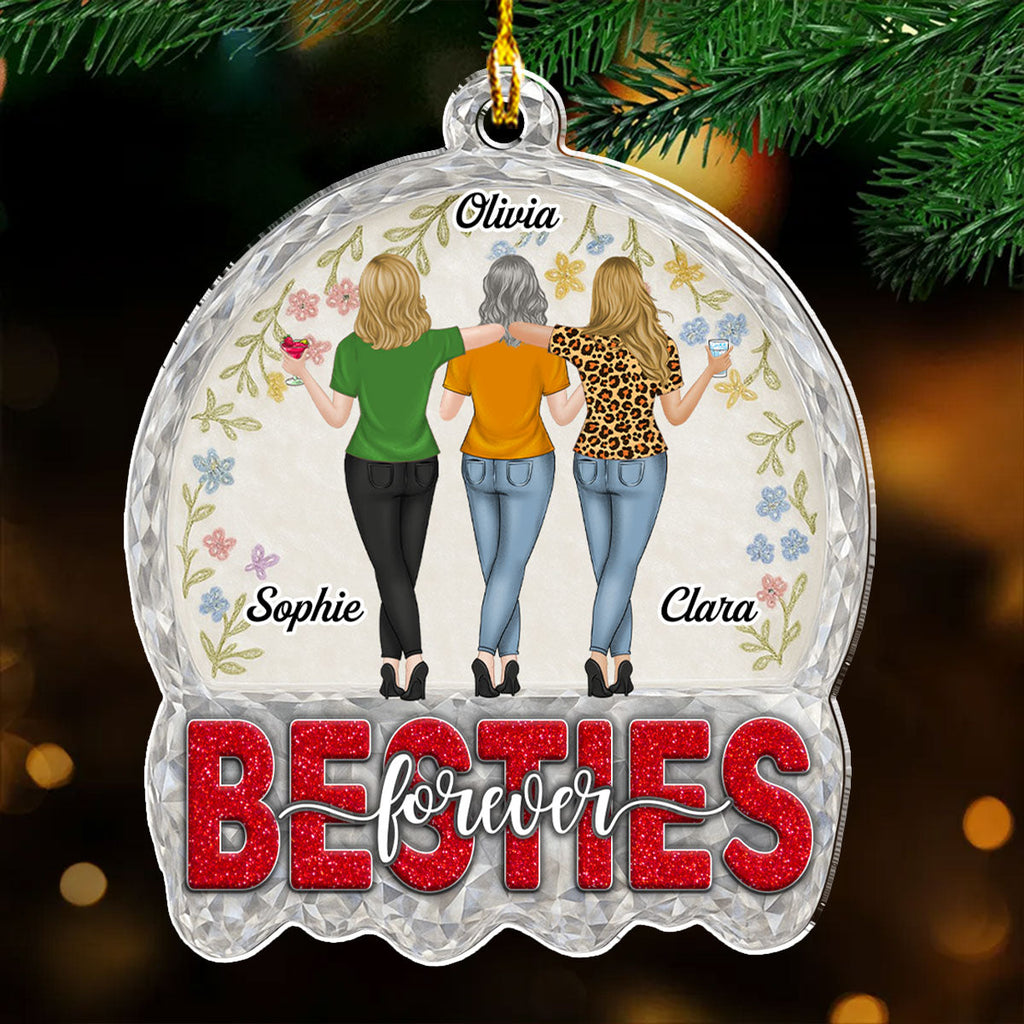 Custom Sister Christmas Ornament •  Sassy And Classy - Personalized Acrylic Ornament