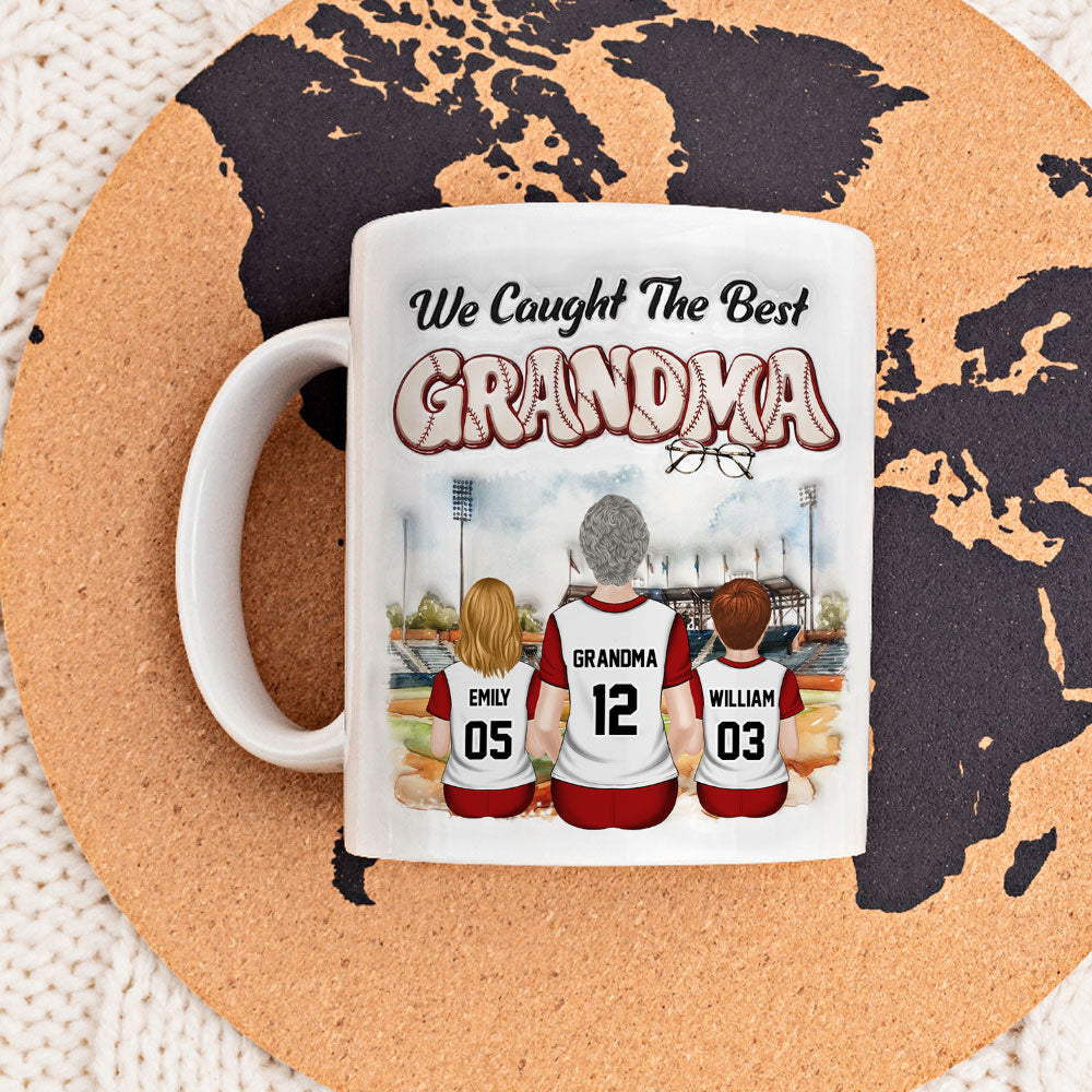 Custom Mother's Day Gift for Mom & Grandma • Caught The Best Grandma - Personalized 3D Inflated Effect Mug