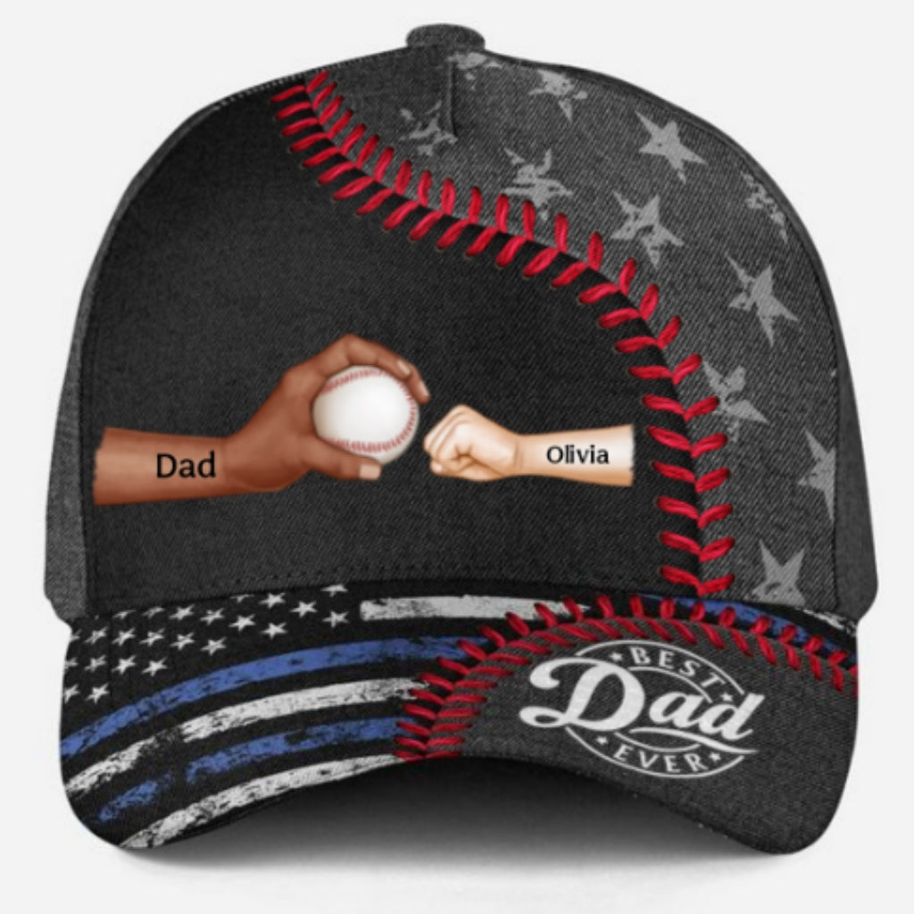A Baseball Dad Power Is Fueled by Love - Personalized Classic Cap