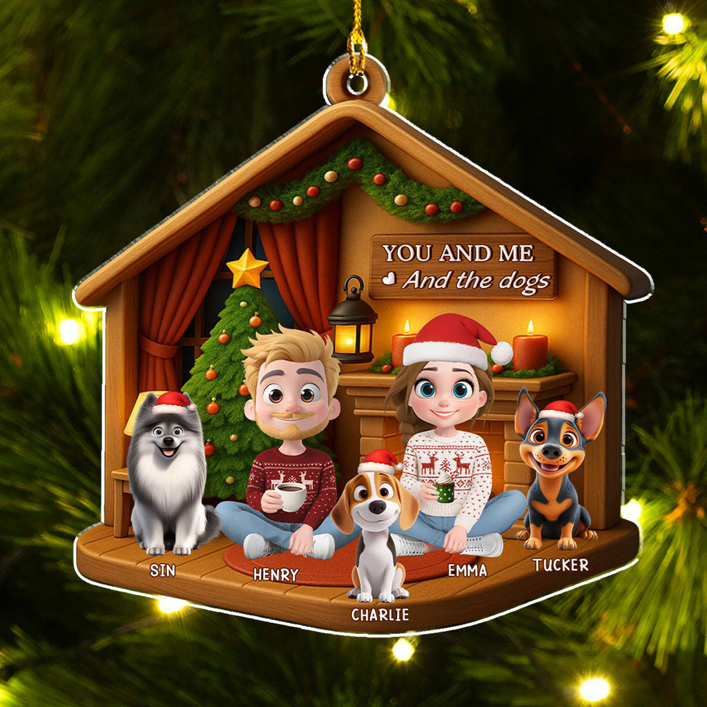 Custom Family Ornament, Christmas Gift for Family Members •  Joyful Home Forever Now - Personalized 3D Effect Acrylic Ornament