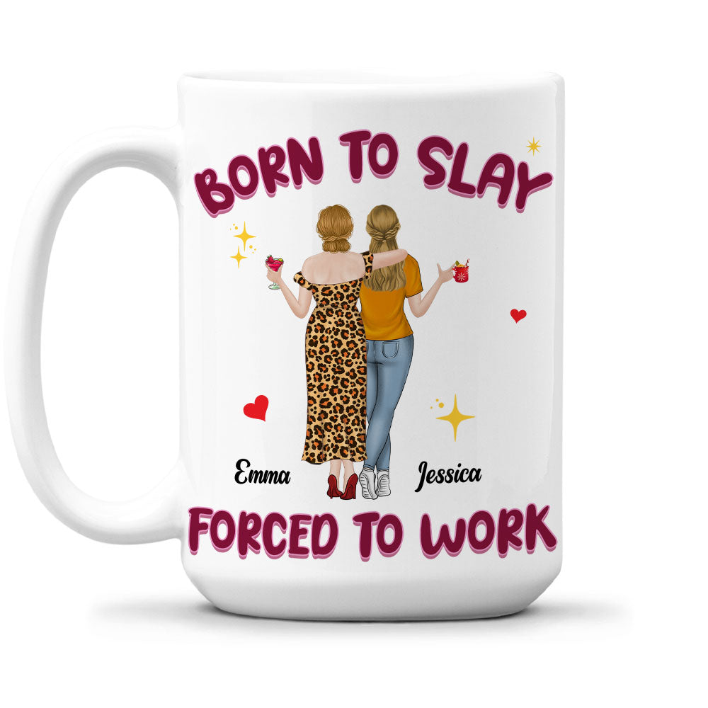 Custom Coworker, Christmas & Birthday Team Appreciation Gift • Destined To Shine, Trapped In Grind - Personalized Coffee Mug