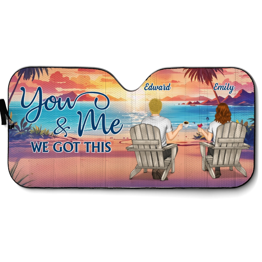 You And Me - Personalized Car Sunshade