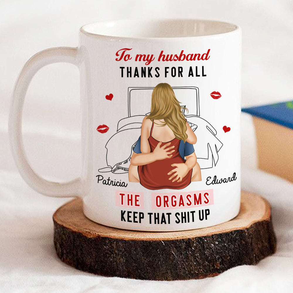 Custom Anniversary Keepsake Gifts For Couple • Keep That Shit Up - Personalized Coffee Mug