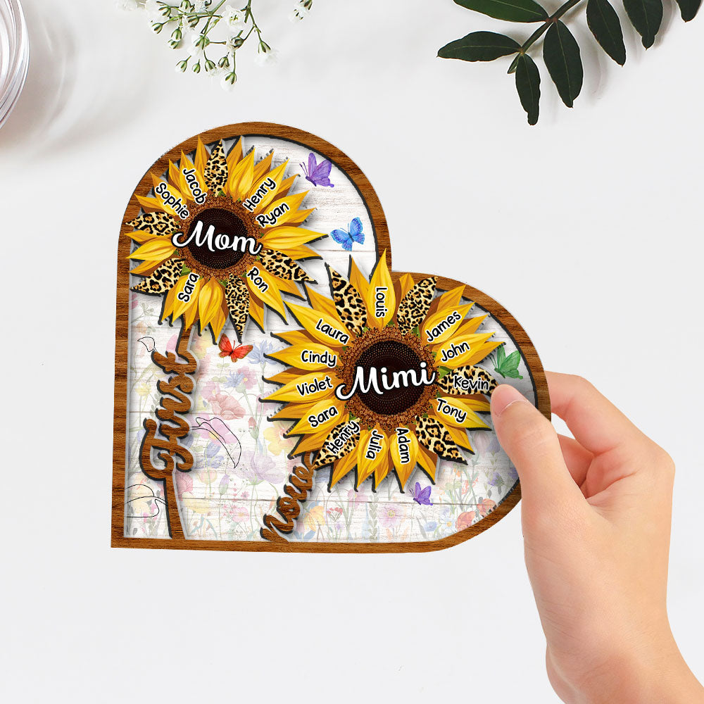 Custom Decor for Mom, Special Gift for Mother • Proud To Be Mom And Grandma - Personalized Wooden Plaque