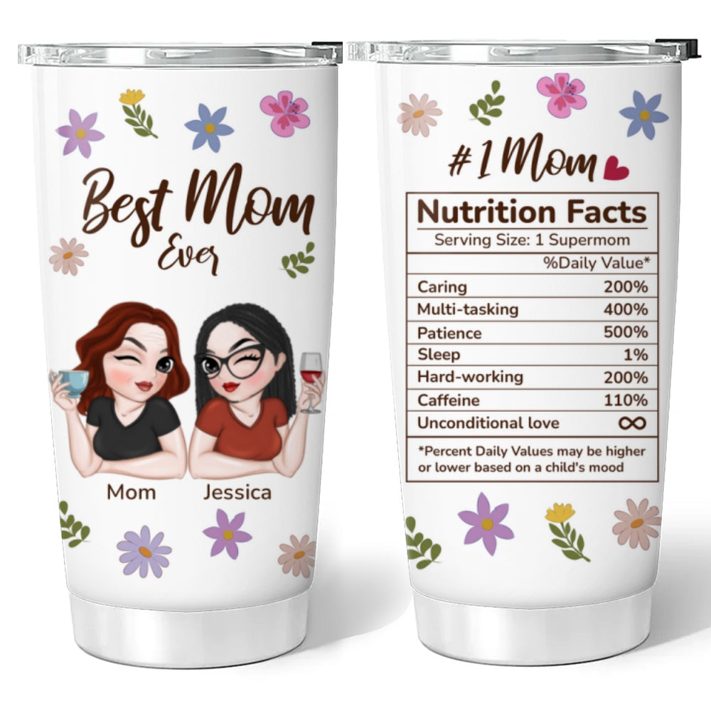 Custom Christmas Birthday Gifts For Mom • Nutrition Facts - Personalized Tumbler